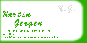 martin gergen business card